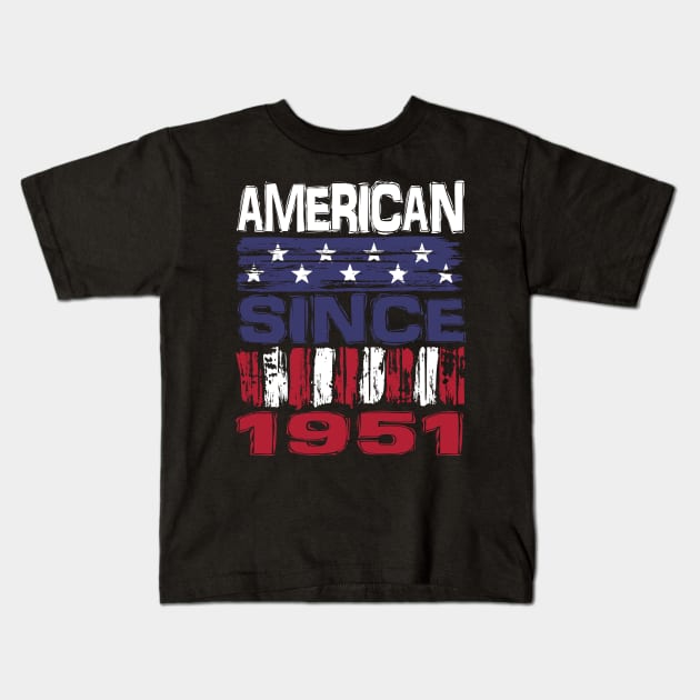 American Since 1951 Kids T-Shirt by Nerd_art